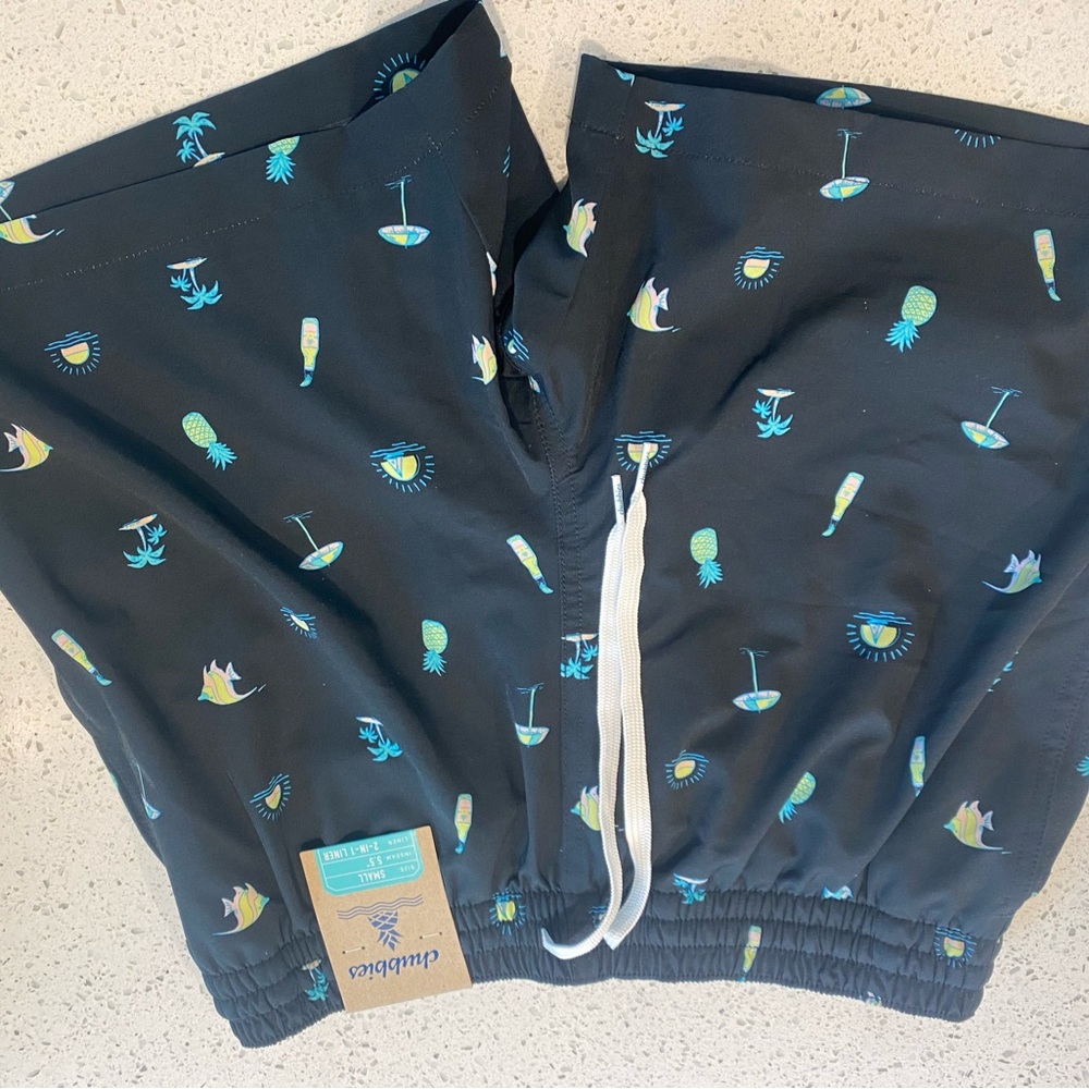 Chubbies Black Casual Shorts with Elastic Waistband